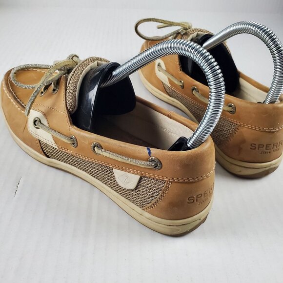 Sperry Topsiders Women's STS95589 Tan Leather Slip On Loafer Boat Shoes US 7.5M - Picture 6 of 10